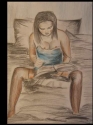 READING GIRL
Drawing, 2001
