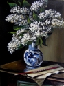 WHITE LILAC IN A BLUE VASE
40 x 30 Canvas, oil, 2000